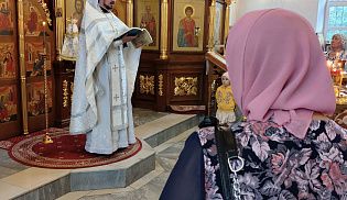 Епископ Алатырский и Порецкий Феодосий в одиннадцатую Неделю по Пятидесятнице совершил Божественную Литургию в кафедральном храме в честь Иверской иконы Божией Матери города Алатырь