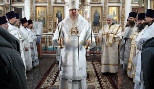 Епископ Алатырский и Порецкий Феодосий в Неделю 31-ю по Пятидесятнице совершил Божественную Литургию в храме Вознесения Господня села Семеновское 