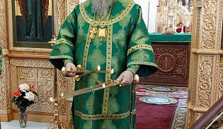 Епископ Алатырский и Порецкий Феодосий в День Святого Духа совершил Божественную Литургию в Киево-Николаевском Новодевичьем монастыре города Алатырь