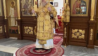 Епископ Алатырский и Батыревский Феодосий в Неделю 8-ю по Пятидесятнице совершил Божественную Литургию в Иверском кафедральном храме города Алатырь