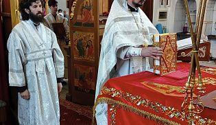 Епископ Алатырский и Порецкий Феодосий в одиннадцатую Неделю по Пятидесятнице совершил Божественную Литургию в кафедральном храме в честь Иверской иконы Божией Матери города Алатырь