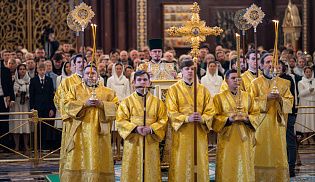 В 17-ю годовщину интронизации Святейшего Патриарха Московского и всея Руси Кирилла, в кафедральном соборном Храме Христа Спасителя в Москве была совершена Божественная литургия