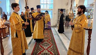 Управляющий Алатырской епархией в Неделю Всех святых, в земле Русской просиявших совершил Божественную Литургию в в кафедральном храме в честь Иверской иконы Божией Матери города Алатырь