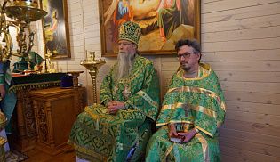 1 августа 2023 г., в день памяти прп. Серафима Саровского Преосвященнейший Феодор, епископ Алатырский и Порецкий, совершил Божественную Литургию в храме преп. Серафима Саровского с.Алманчиково Батыревского района