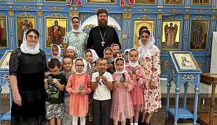 Дети из сада "Сказка" села Батырево посетили храм в день святых Петра и Февронии 