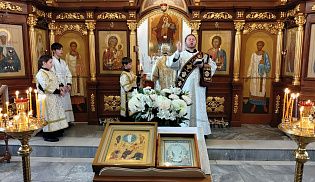 Епископ Алатырский и Порецкий Феодосий в одиннадцатую Неделю по Пятидесятнице совершил Божественную Литургию в кафедральном храме в честь Иверской иконы Божией Матери города Алатырь