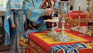 Епископ Алатырский и Порецкий Феодосий в 12-ю Неделю по Пятидесятнице совершил Божественную Литургию в кафедральном храме в честь Иверской иконы Божией Матери города Алатырь