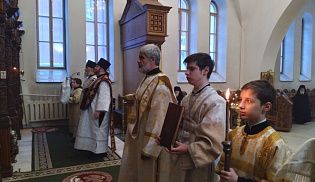 Управляющий Алатырской епархией в день празднования Собора Божией Матери совершил Божественную Литургию в Свято-Троицком мужском монастыре города Алатырь