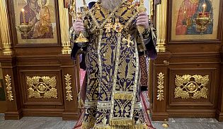 Епископ Алатырский и Порецкий Феодосий в Неделю Торжества Православия совершил Божественную Литургию в Иверском кафедральном храме города Алатырь