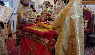 Управляющий Алатырской епархией в Неделю 29-ю по Пятидесятнице совершил Божественную Литургию в кафедральном храме в честь Иверской иконы Божией Матери города Алатырь