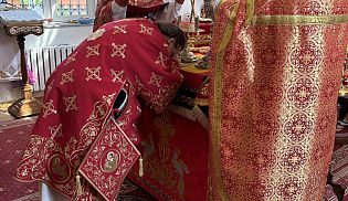 Епископ Алатырский и Батыревский Феодосий в Неделю о самаряныне совершил Божественную Литургию в Иверском кафедральном храме города Алатырь