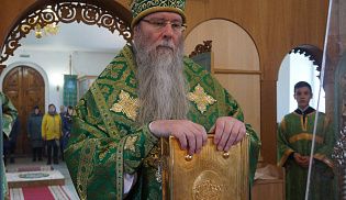 В день памяти прпп. схимонаха Кирилла и схимонахини Марии, родителей прп. Сергия Преосвященейший Феодор, епископ Алатырский и Порецкий совершил Божественную Литургию в храме преподобного Сергия Радонежского с. Рындино Порецкого района