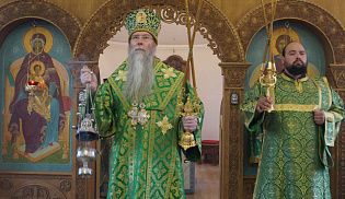 В день памяти прпп. схимонаха Кирилла и схимонахини Марии, родителей прп. Сергия Преосвященейший Феодор, епископ Алатырский и Порецкий совершил Божественную Литургию в храме преподобного Сергия Радонежского с. Рындино Порецкого района