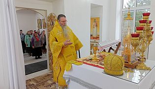 18 сентября 2023 г., в Неделю 15-ю по Пятидесятнице, епископ Алатырский и Порецкий Феодор совершил Божественную Литургию в храме мученика Иоанна Воина г. Алатырь