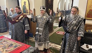 Епископ Алатырский и Порецкий Феодосий совершил первую в этом году Литургию Преждеосвященных Даров