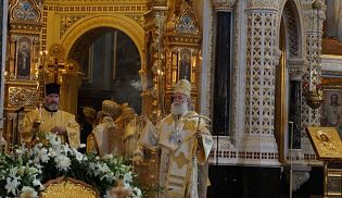 В день памяти святой равноапостольной Ольги, великой княгини Российской, епископ Алатырский и Порецкий Феодор сослужил за Божественной Литургией Предстоятелям и иерархам Поместных Православных Церквей