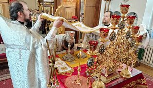 Епископ Алатырский и Порецкий Феодосий в Неделю 32-ю по Пятидесятнице и навечерие Богоявления совершил Божественную Литургию в кафедральном храме в честь Иверской иконы Божией Матери города Алатырь