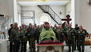 В День пограничника в храме села Батырево был совершен благодарственный молебен 