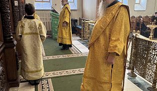 Управляющий Алатырской епархией в Неделю сыропустную совершил Божественную Литургию в Свято-Троицком мужском монастыре города Алатырь