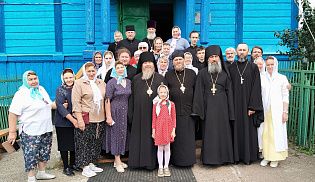 Управляющий Алатырской епархией в праздник Рождества Иоанна Предтечи совершил Божественную Литургию в храме в честь " Казанской" иконы Божией Матери села Хормалы