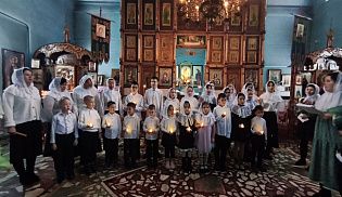 Рождественское поздравление воспитанников Воскресной школы при храме святителя Николая Чудотворца поселка Ибреси