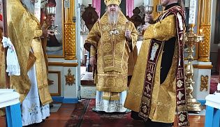 Управляющий Алатырской епархией в праздник Рождества Иоанна Предтечи совершил Божественную Литургию в храме в честь " Казанской" иконы Божией Матери села Хормалы