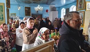 Управляющий Алатырской епархией в день празднования Собора трех святителей  совершил Божественную Литургию в храме святителя Василия Великого села Большое Чеменево