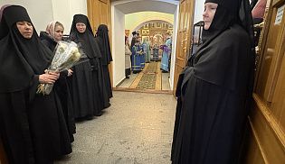 Епископ Алатырский и Порецкий Феодосий в праздник Сретения Господня совершил Божественную Литургию в Киево-Николаевском Новодевичьем монастыре города Алатырь