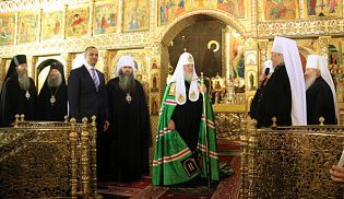 Святейший Патриарх Кирилл прибыл в г.Чебоксары и посетил Покрово-Татианинский собор
