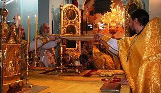 В праздник святителя Спиридона Тримифунтского епископ Алатырский и Порецкий Феодор сослужил епископу Канашскому и Янтиковскому Стефану